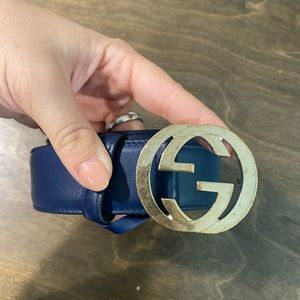 Gucci belt - navy